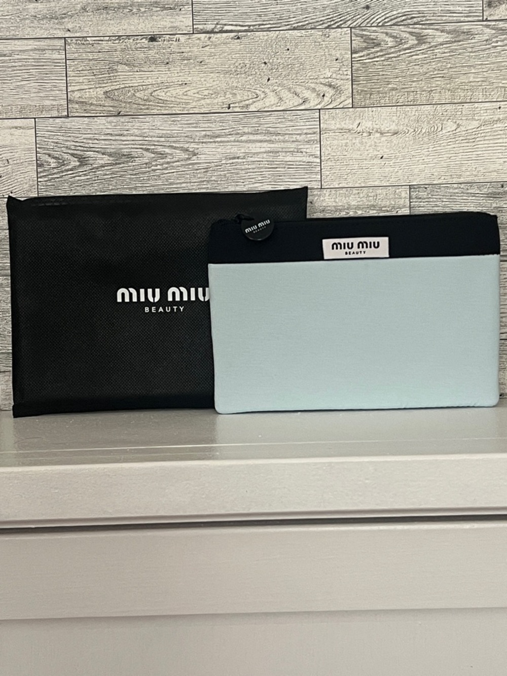 GWP - Miu Miu Beauty Two-Tone Light Blue and Black Cosmetic Pouch